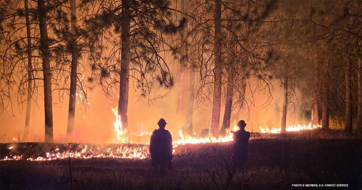 firefighters fighting the spokane wildfires