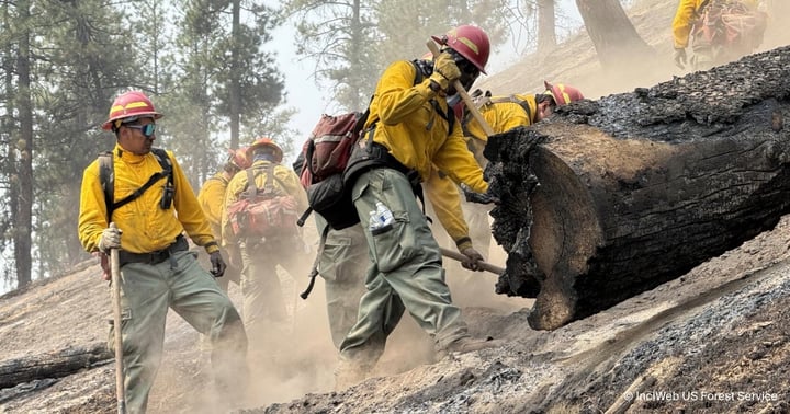 clean up after the disaster left from the Spokane, WA wildfires